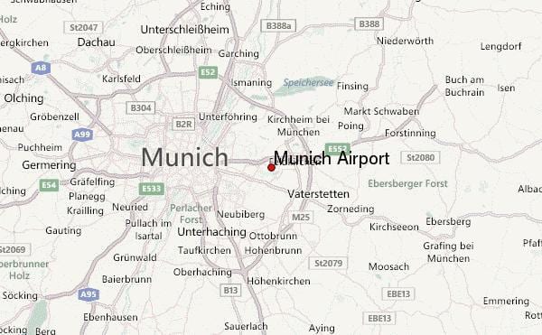 kort af munich og nágrenni