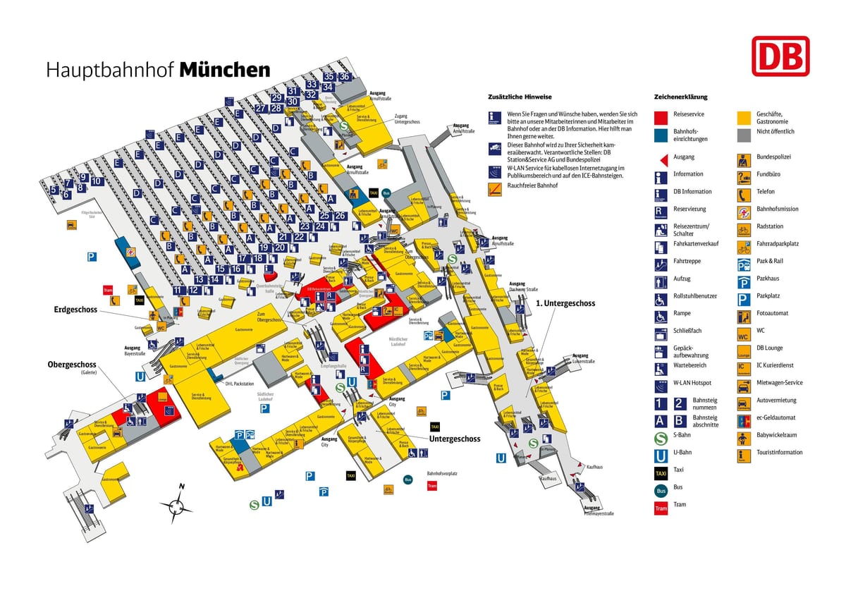 Kort af münchen hbf