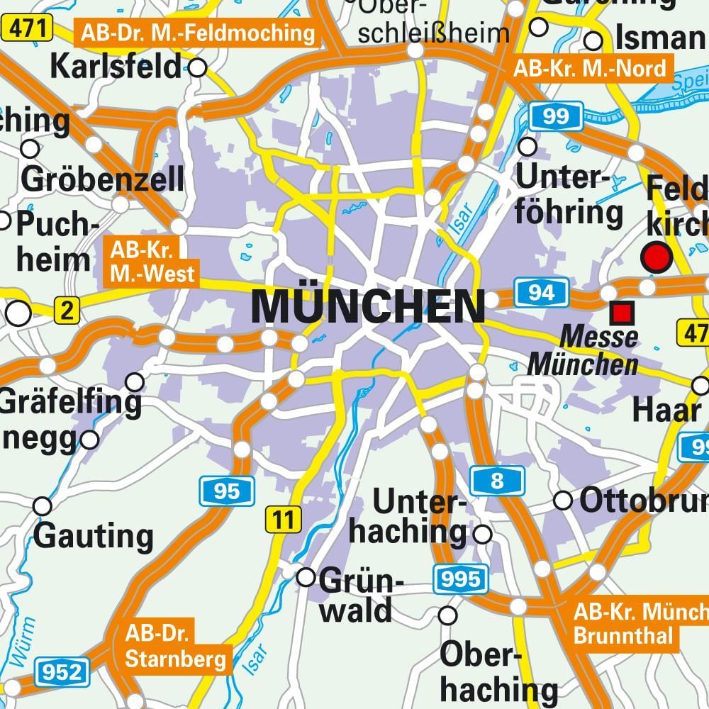 munich miðbær kort
