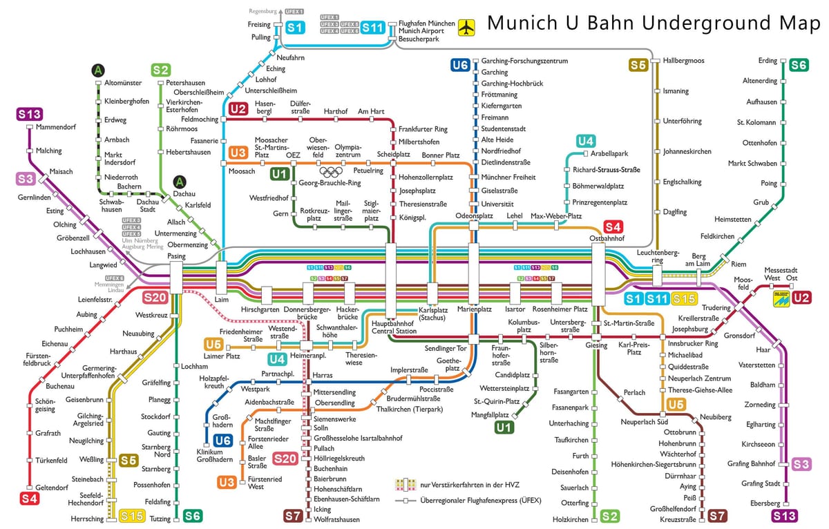 u bahn munchen kort