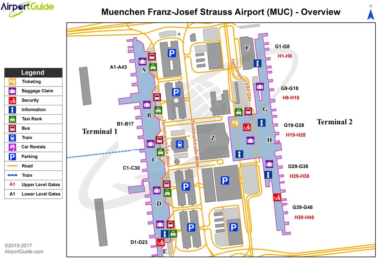 munich terminal kort