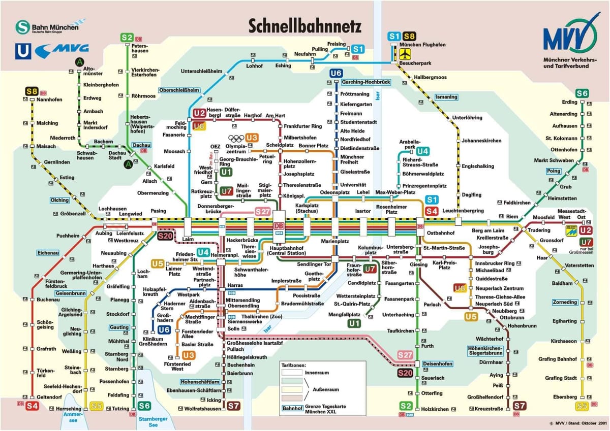 munich lestarstöðinni kort