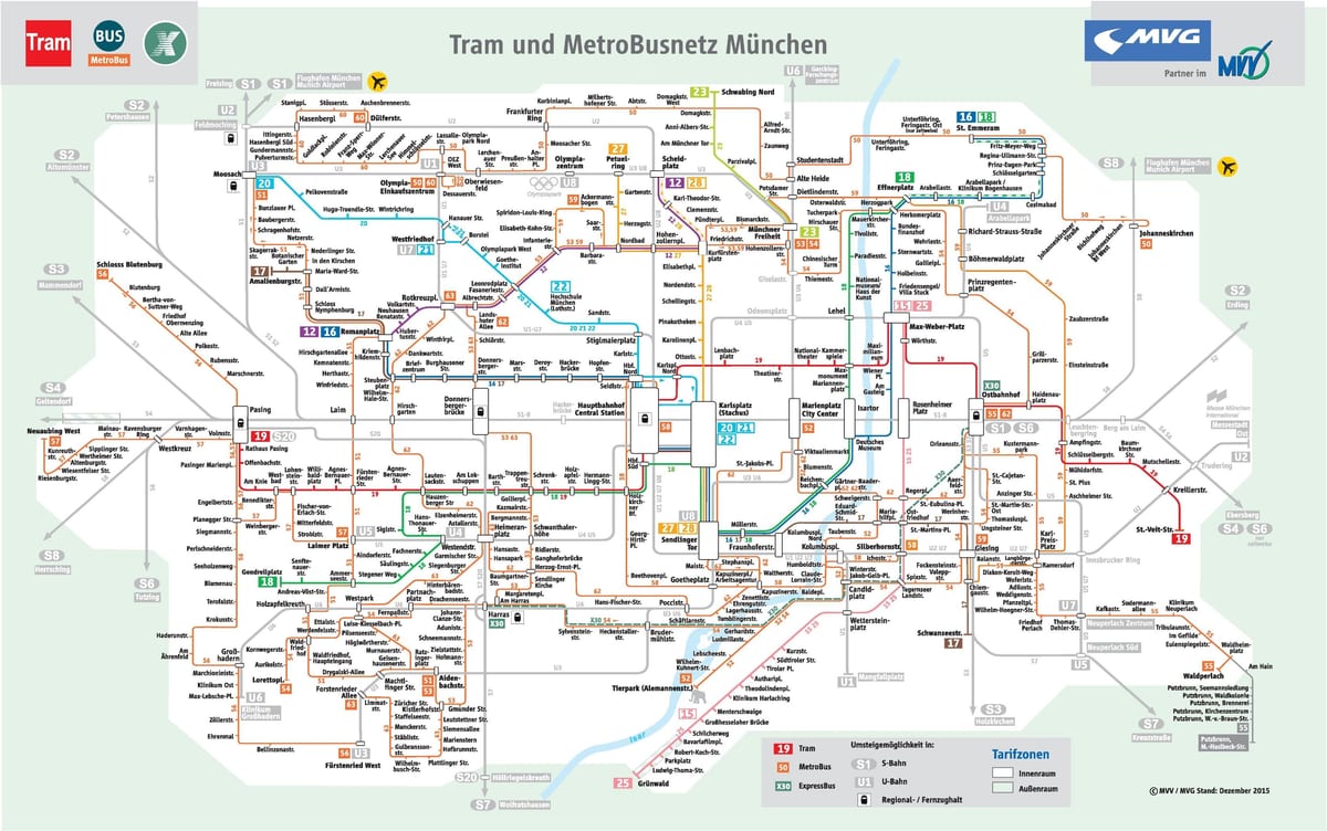 Kort af munich strætó