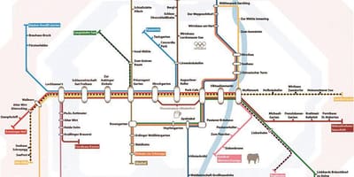 Kort af munich bjór garðinum