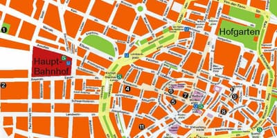 Kort af munich bjór sölum