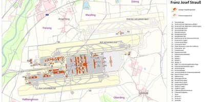 Munich flugstöðina kort