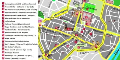 Munich stig áhuga kort
