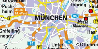 Munich miðbær kort